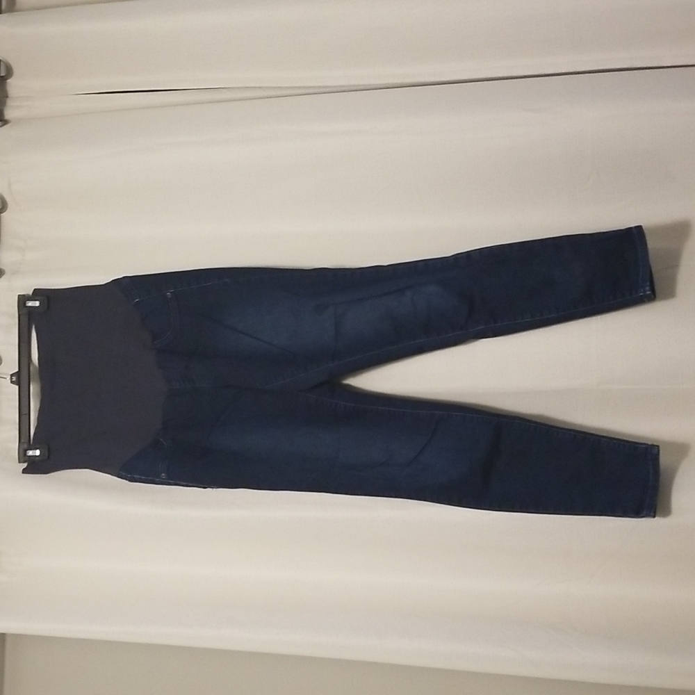 a:glow maternity dark blue skinny jeggings size 8 like new - great condition